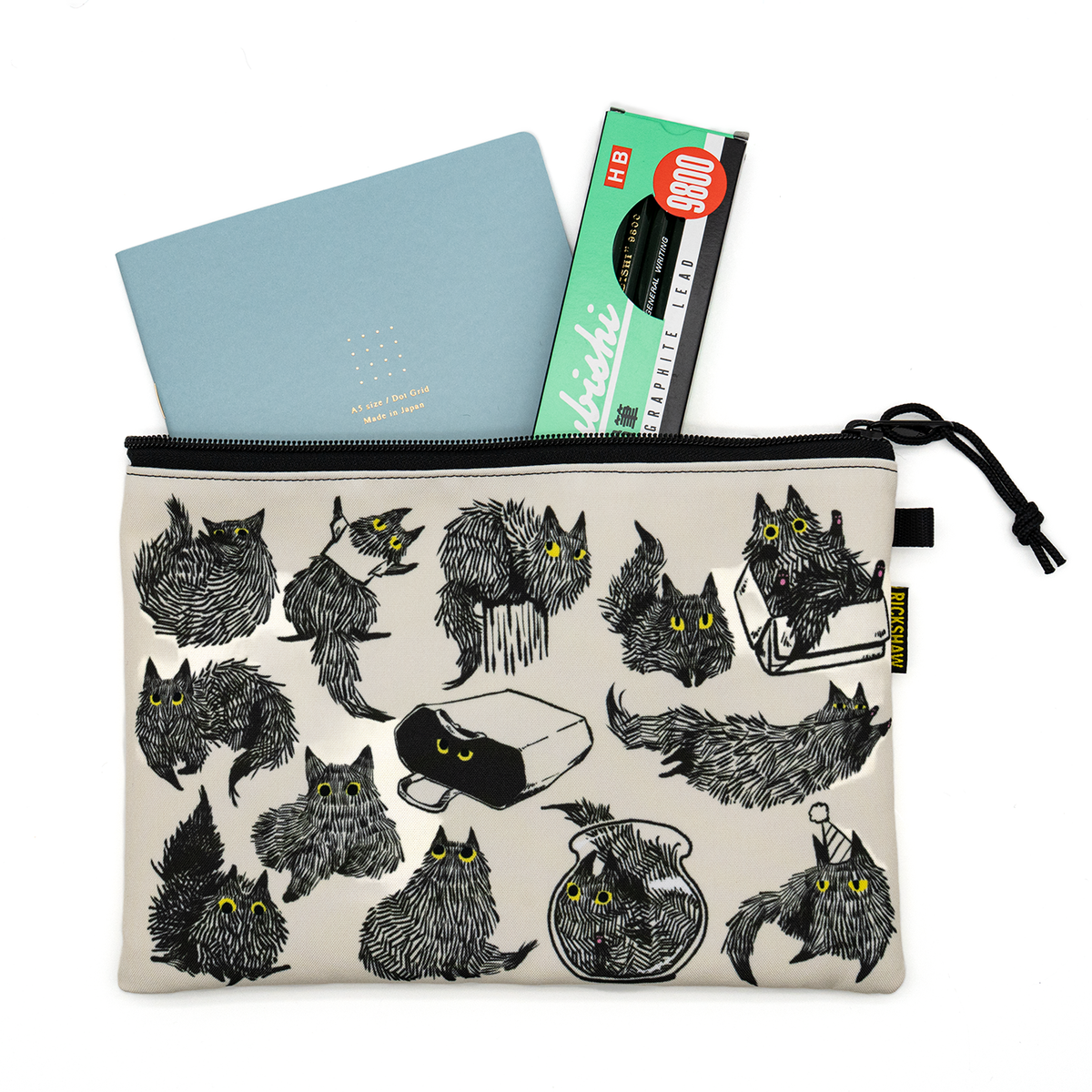 Rickshaw Yuki Cat Large Utility Case A5