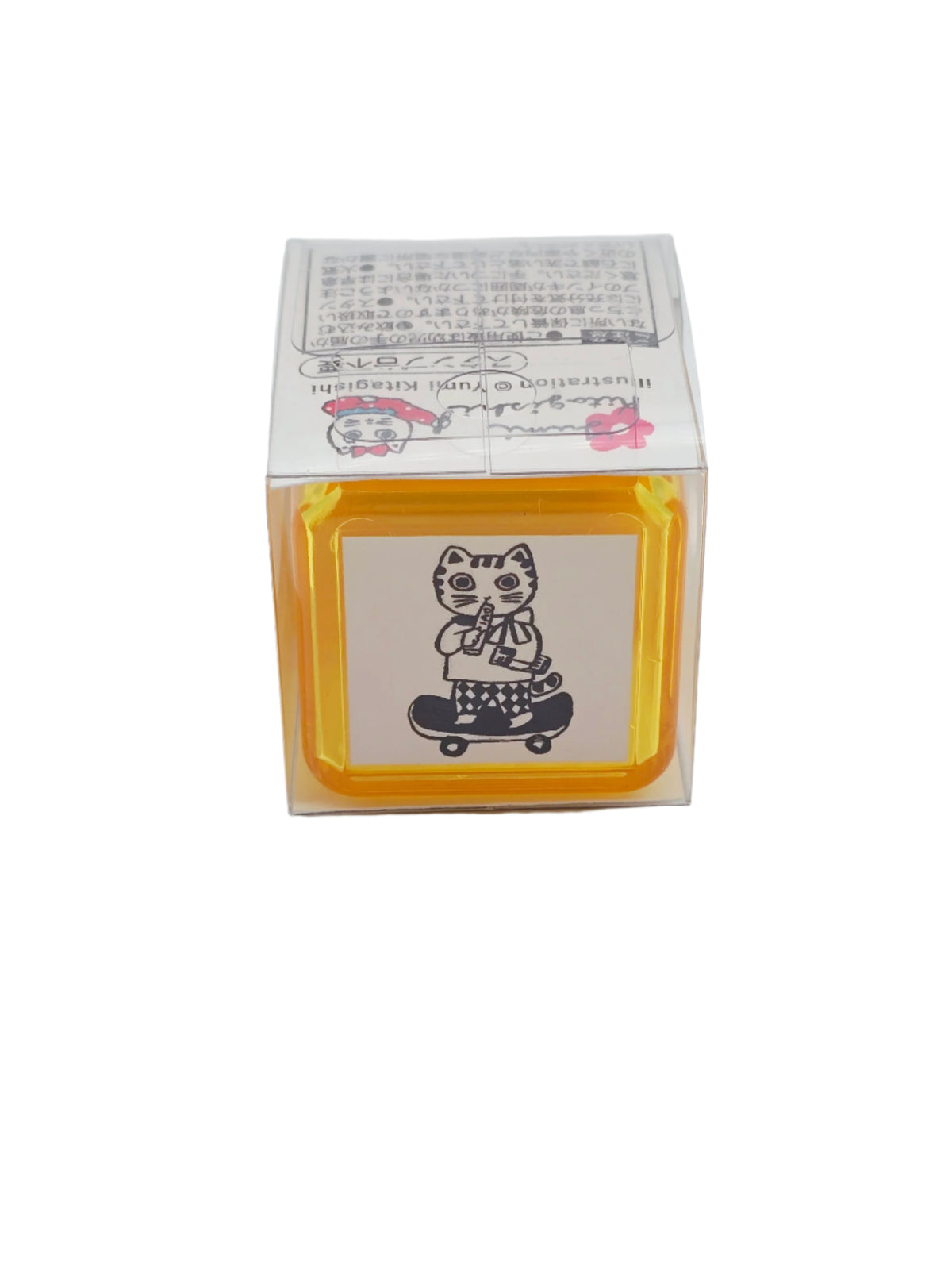 Sanby x Yumi Kitagishi Pre-Inked Stamp - Cat Going Out skateboard