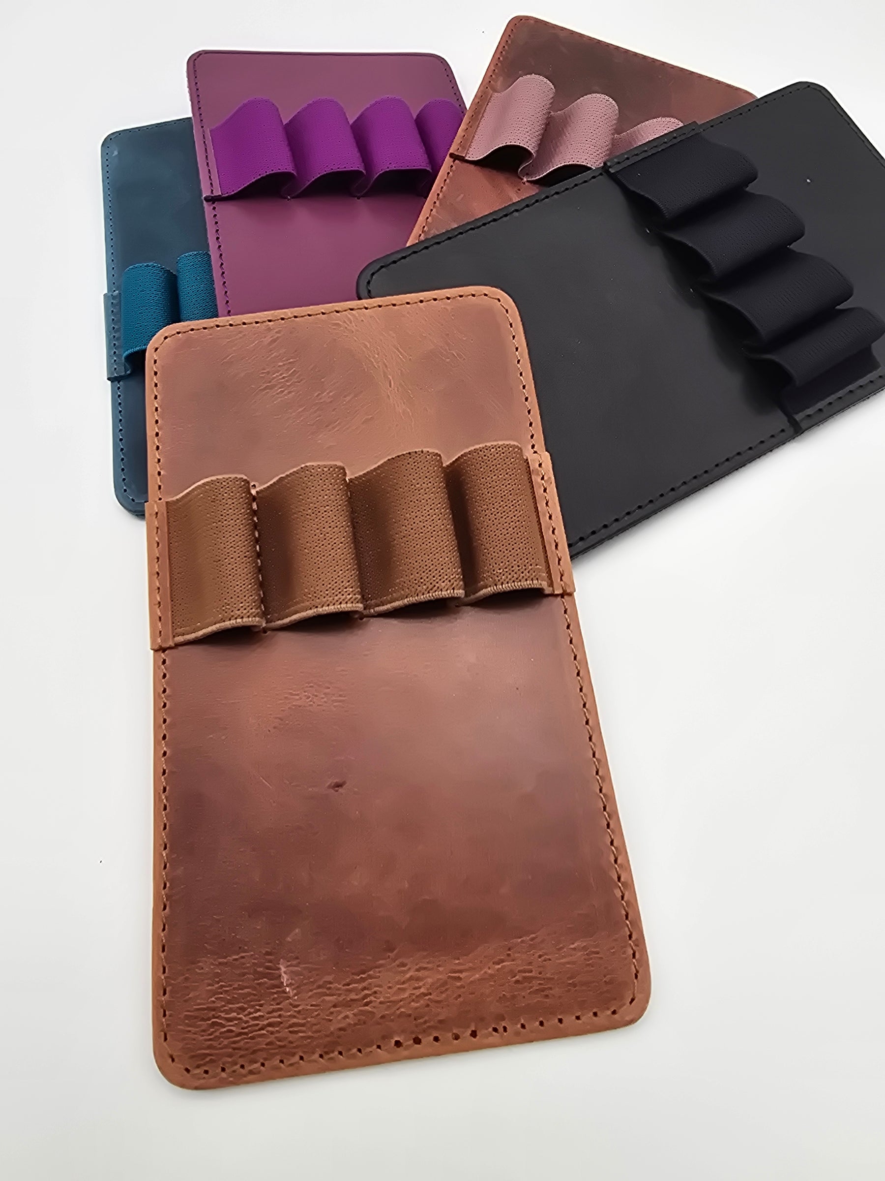 Galen Leather Co. Replacement Leather 4 Slot Pen Insert - Brown