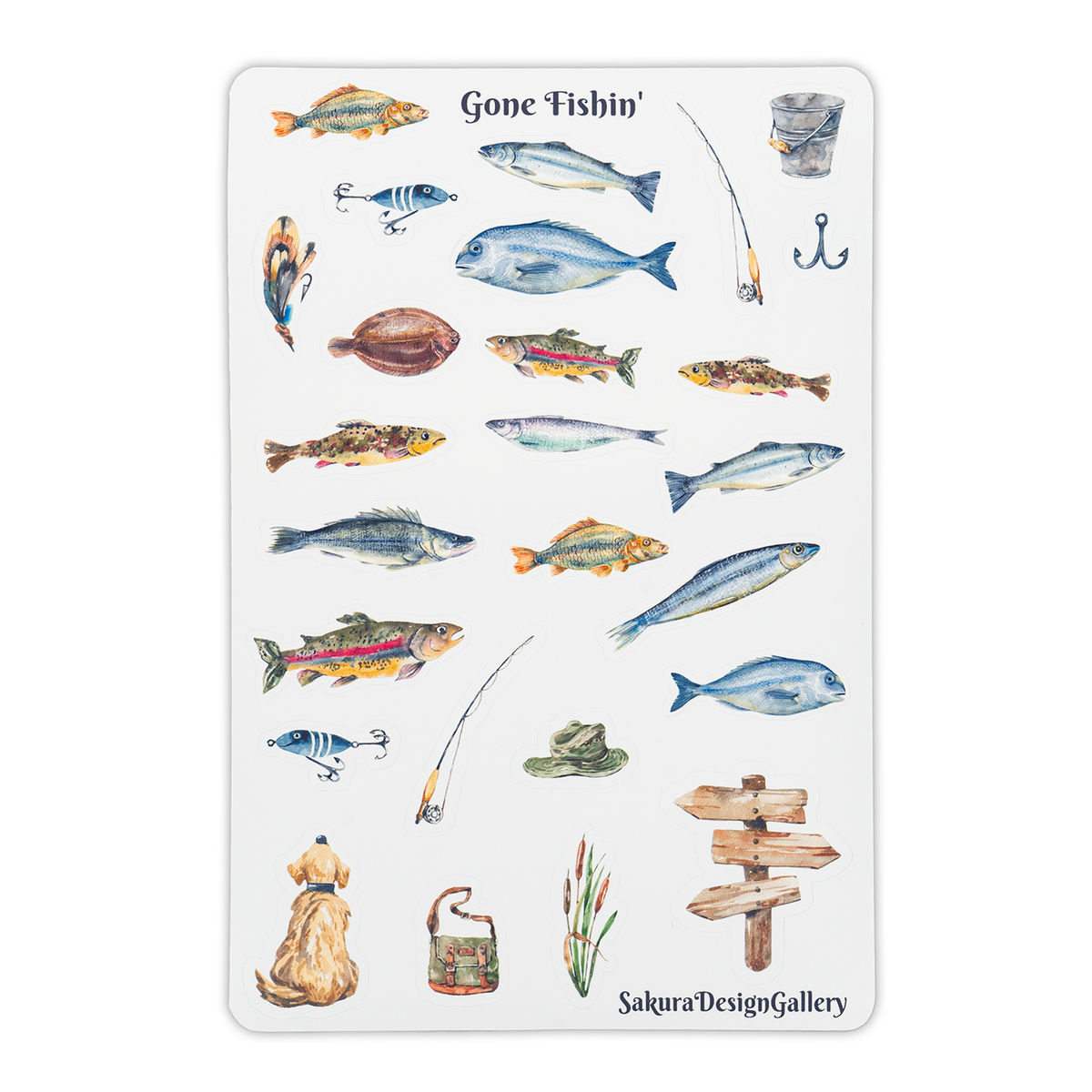 Sakura Design Gallery - Vinyl Stickers - Gone Fishin'