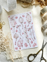 Leelajournals Pink Sakura Lanterns Sticker Sheet