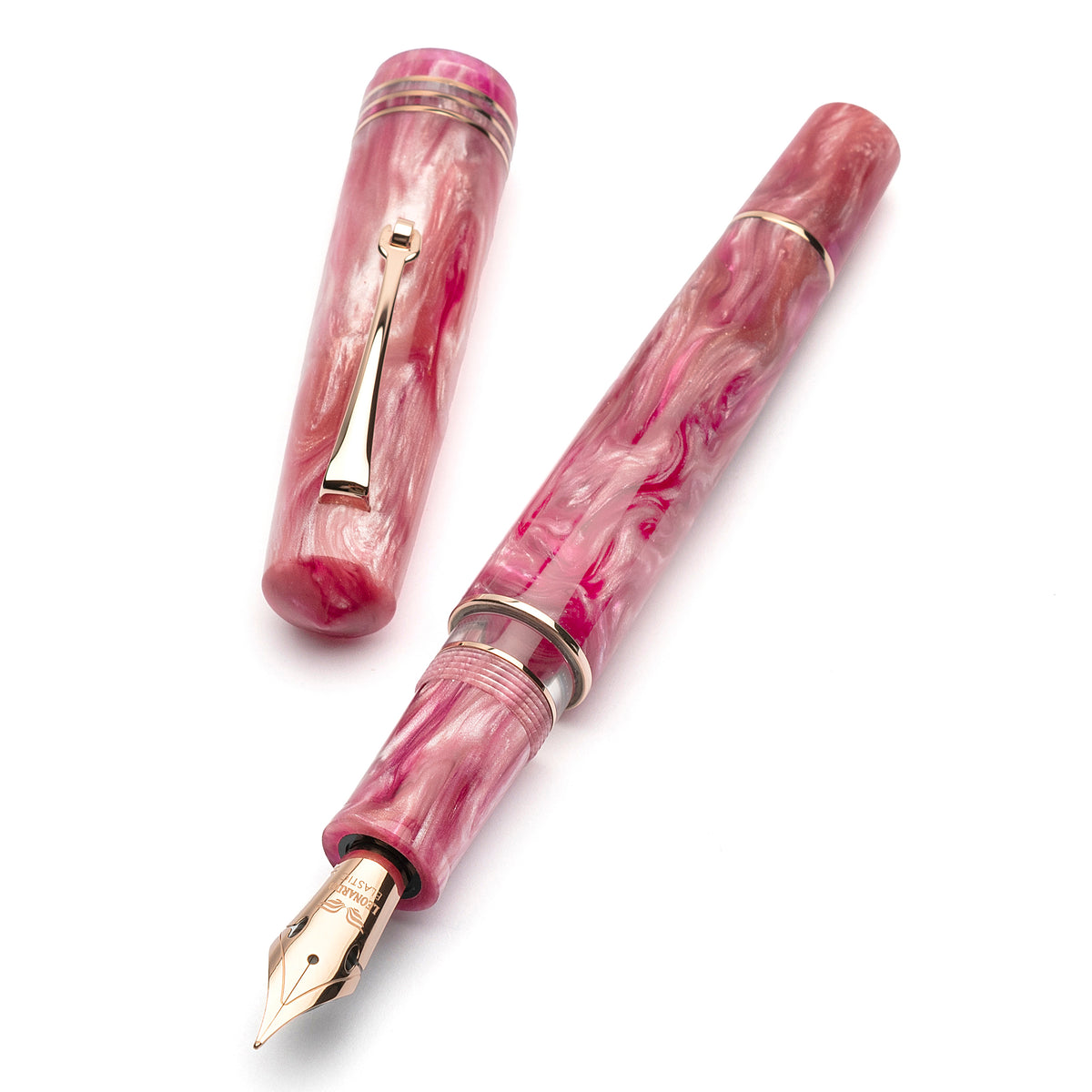Leonardo Momento Zero Grande 2.0 Fountain Pen -Sakura- The Power of Flower in Rose  Gold Trim