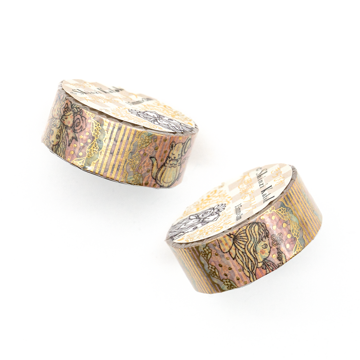 Seal-Do Shinzi Katoh Washi Tape - 15mm - Pot Alice in Wonderland