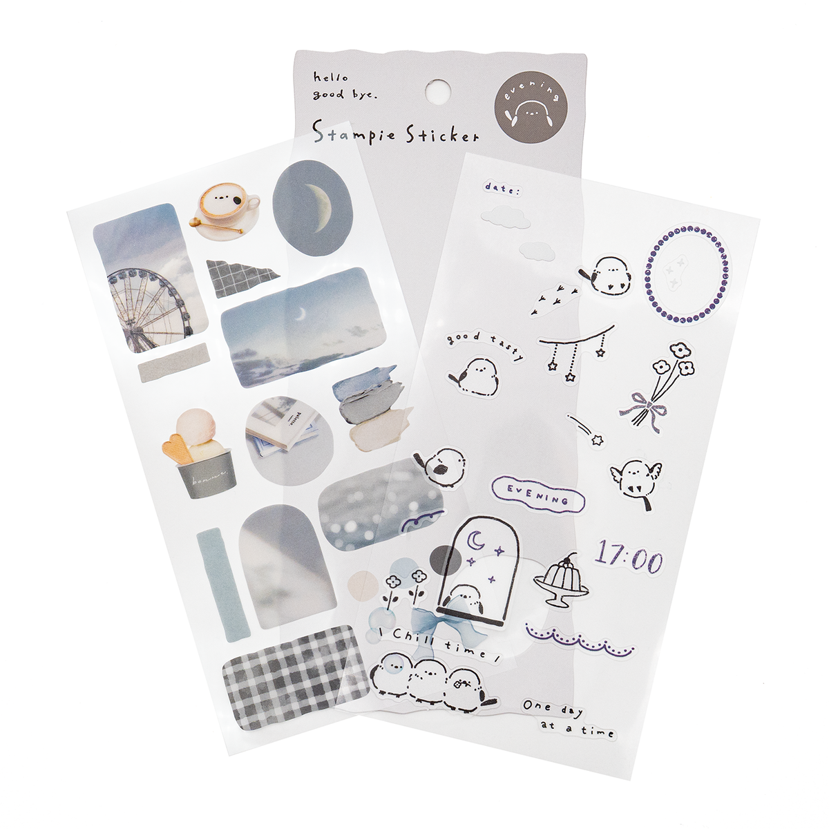 Q Lia Stampie - Evening Gray Sticker Sheet
