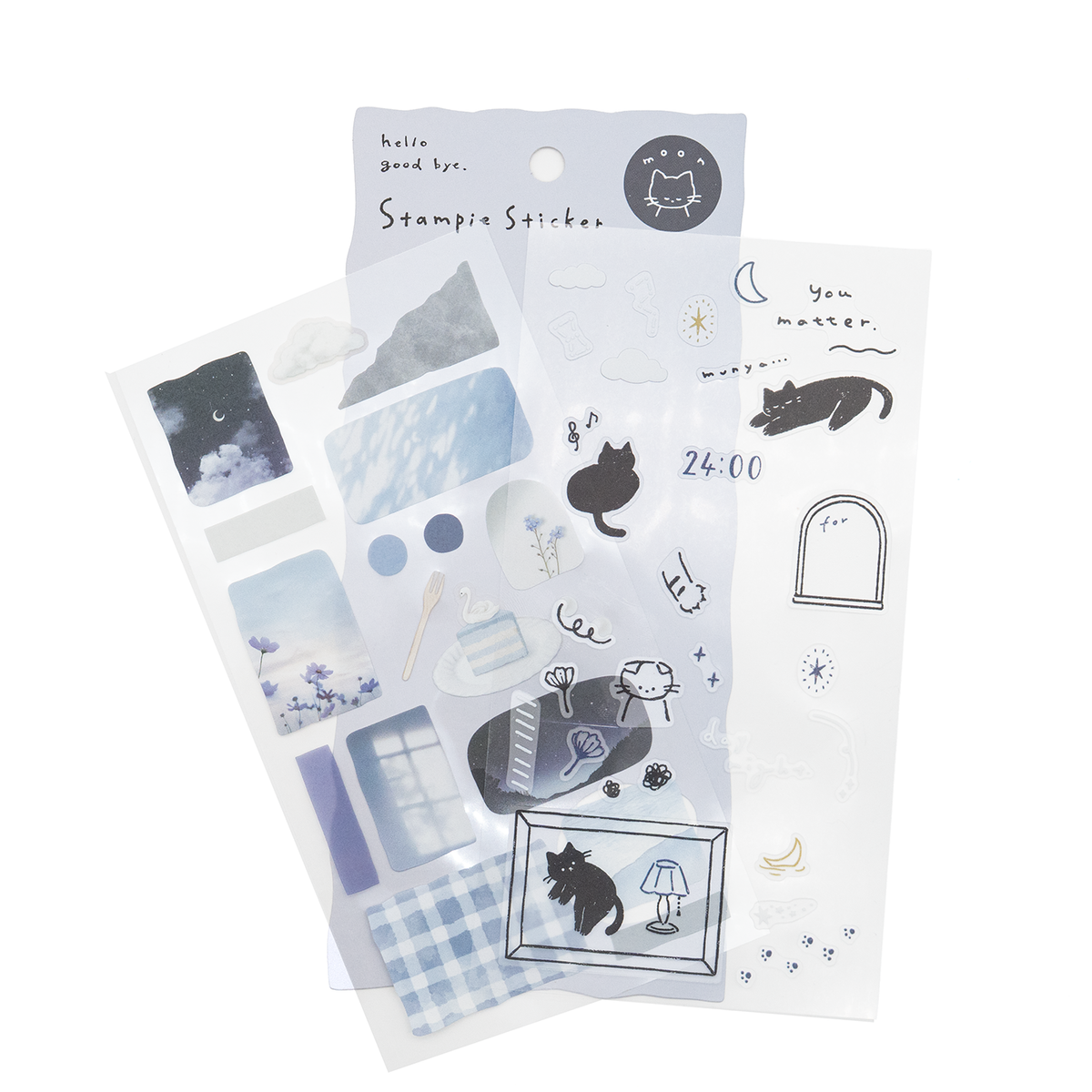 Q Lia Stampie - Navy Moon Sticker Sheet