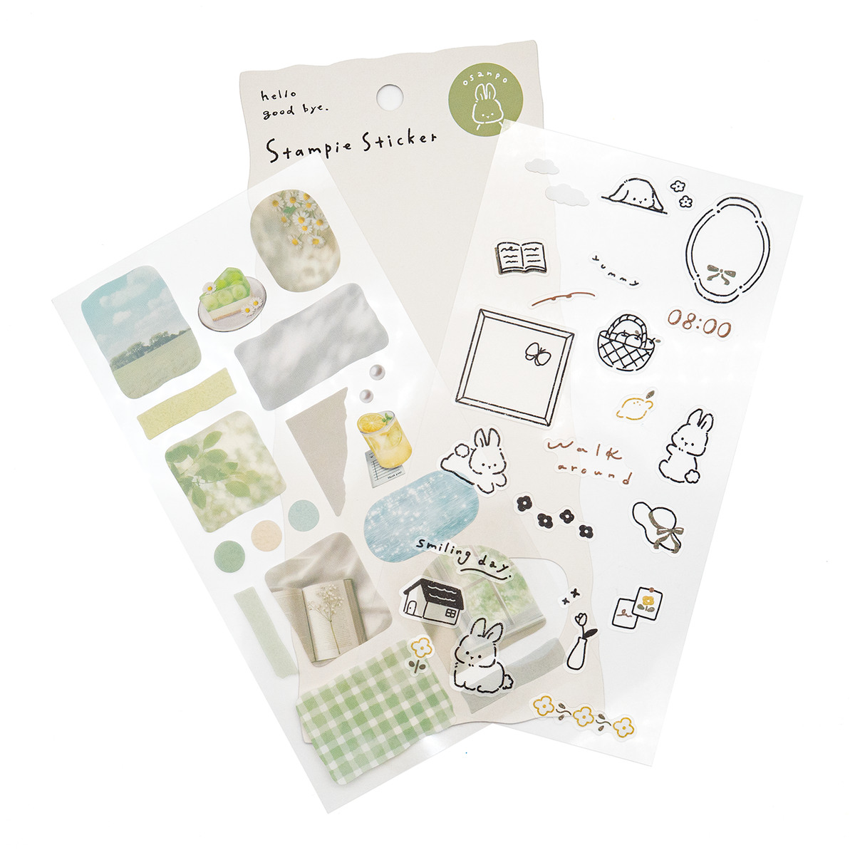 Q Lia Stampie - Osampo Green Sticker Sheet