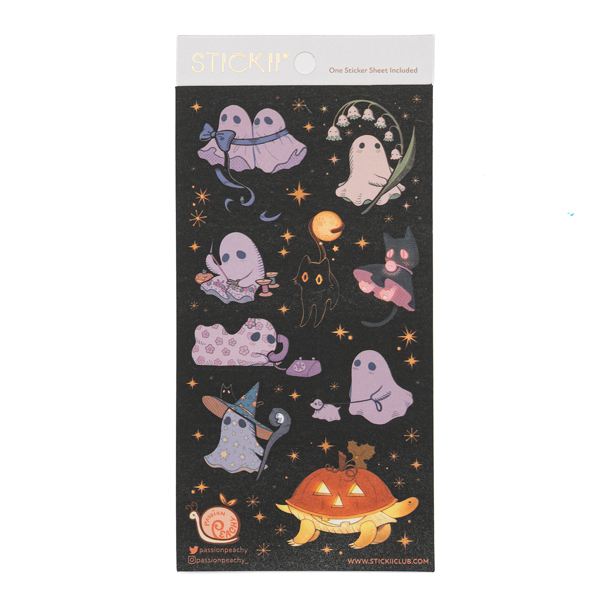 STICKII Sticker Sheet - Starlit Ghosties
