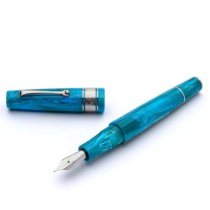 Leonardo Supernova Star Light Blue Silver Trim Fountain Pen