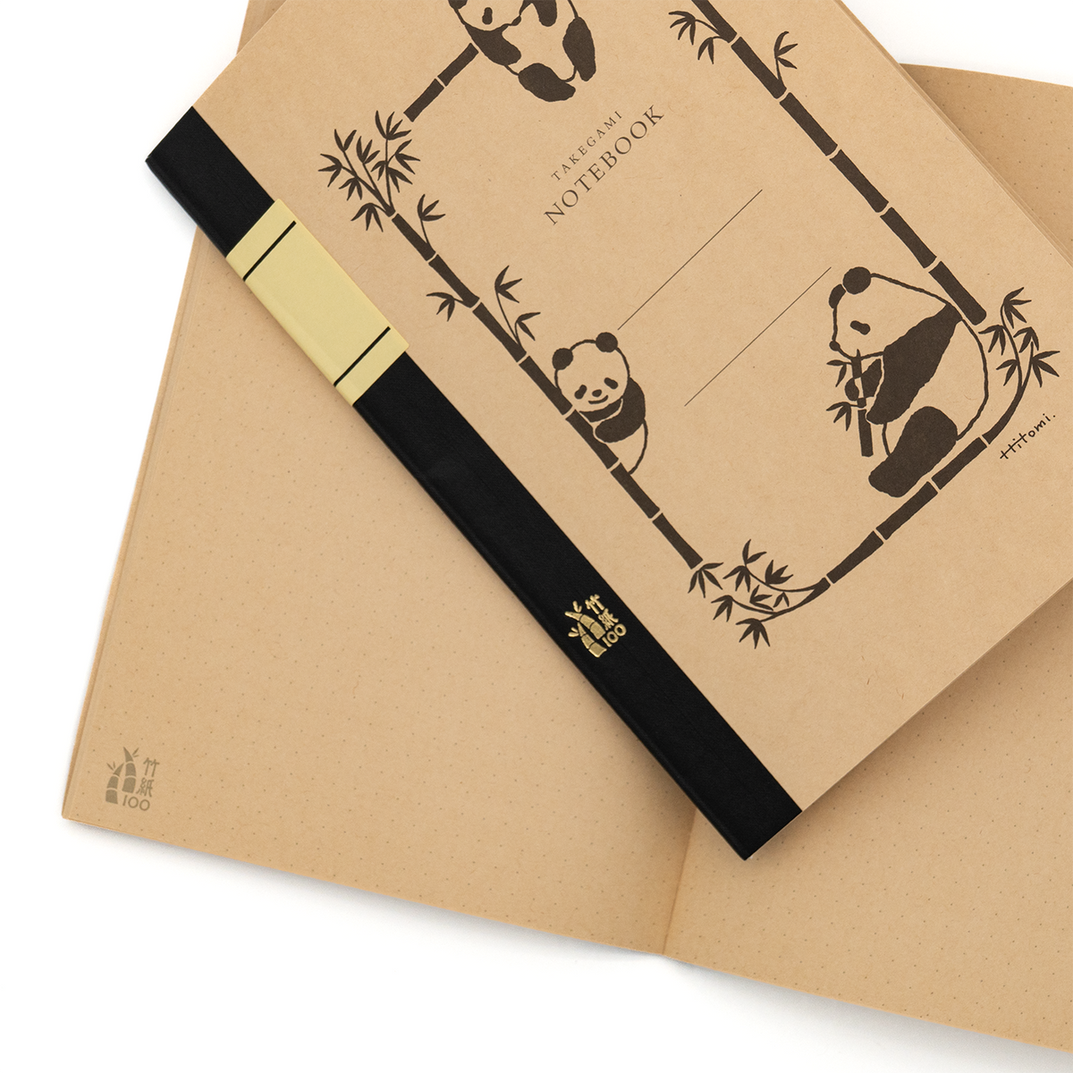 Takegami - Bamboo Paper Notebook - Panda A5