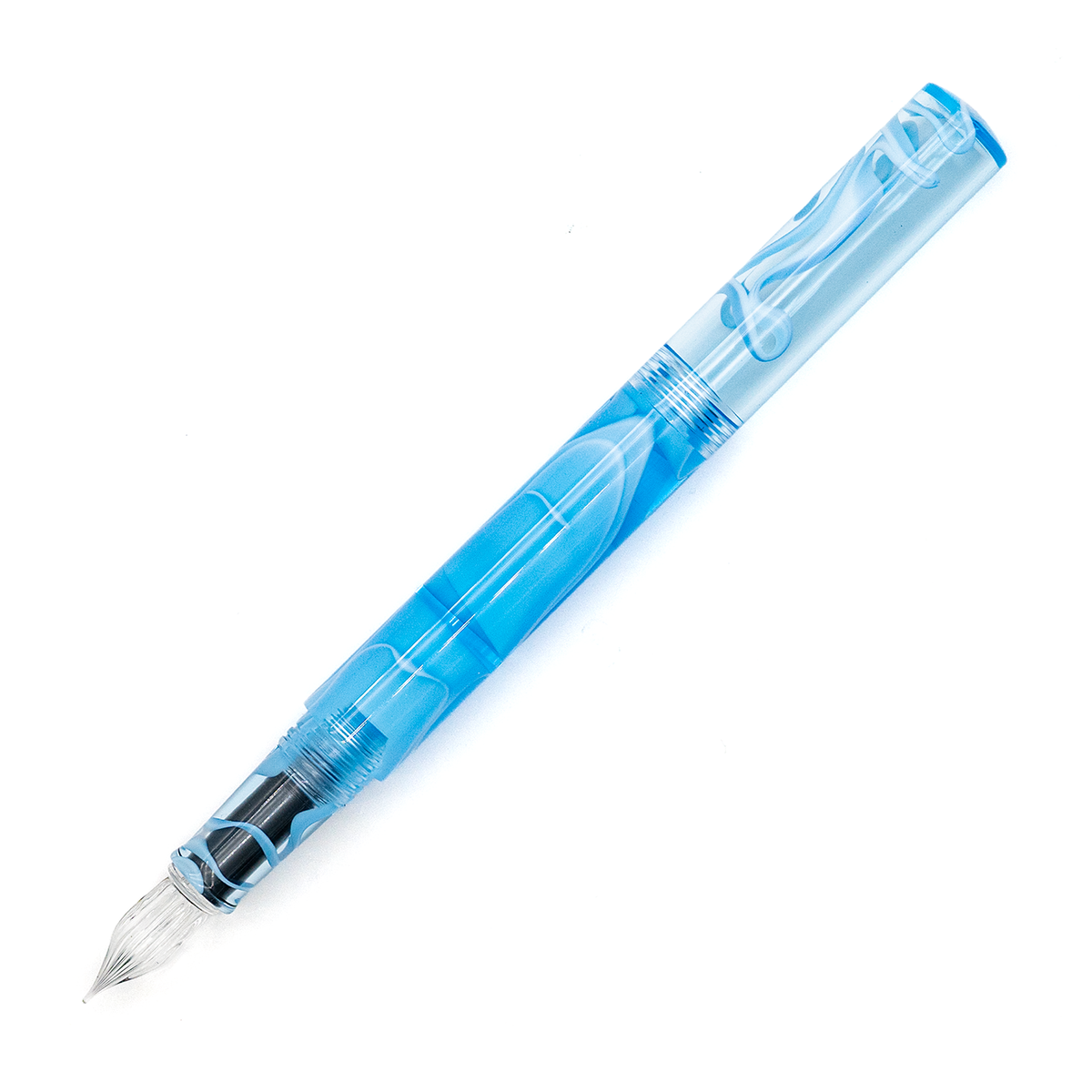 Teranishi Guitar Glass Dip Pen - Ice Blue
