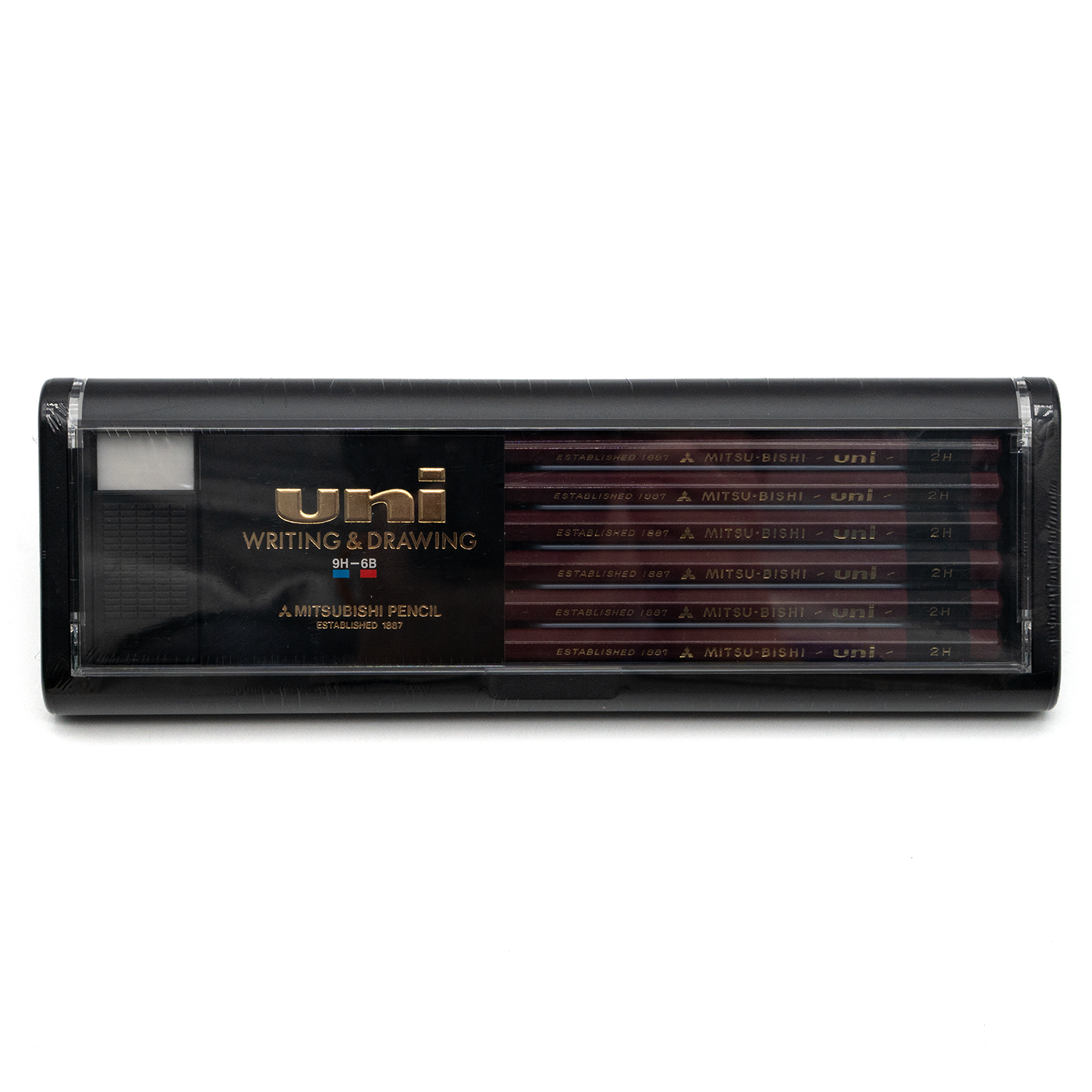 Uni Mitsubishi Pencil Set of 12 with Eraser