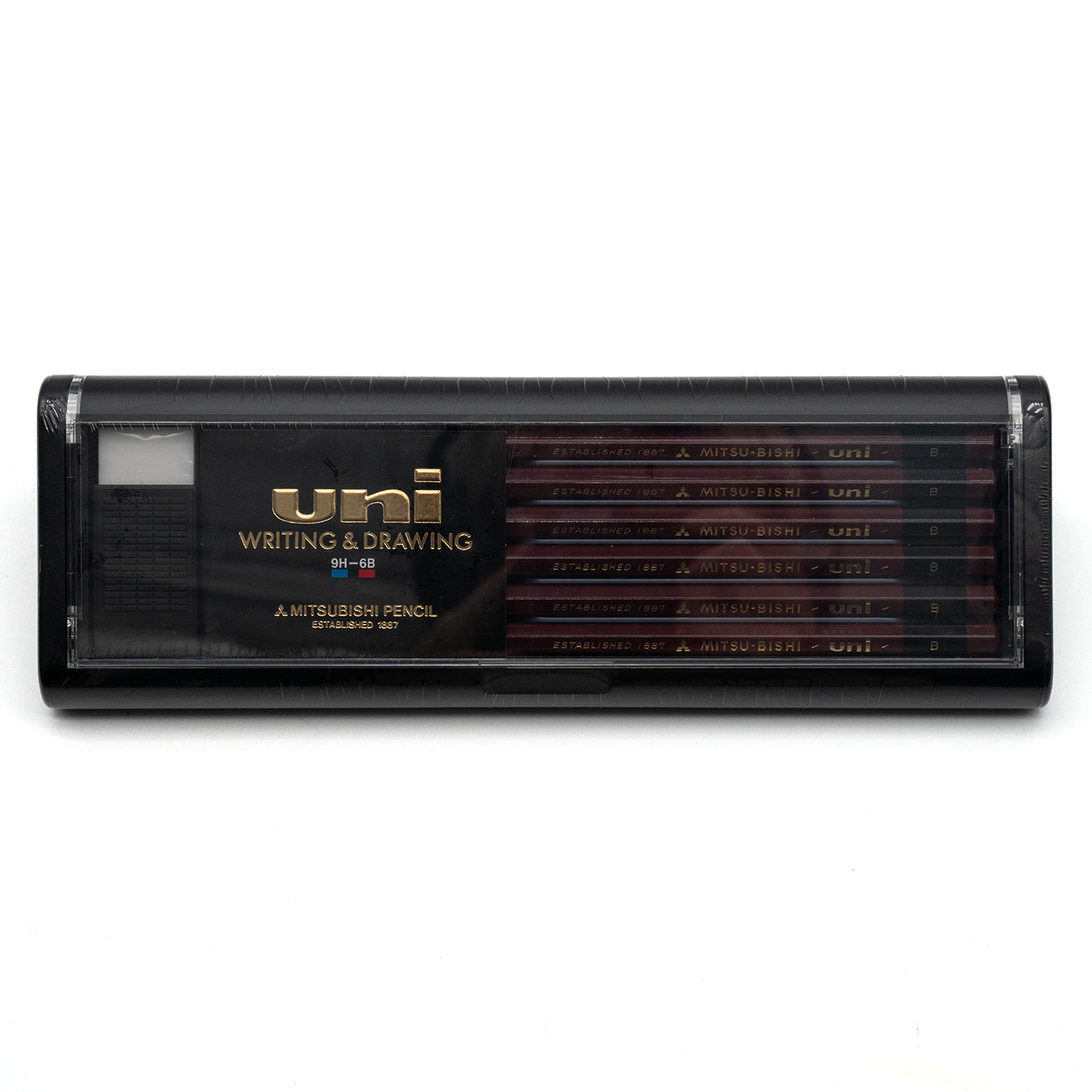 Uni Mitsubishi Pencil Set of 12 with Eraser