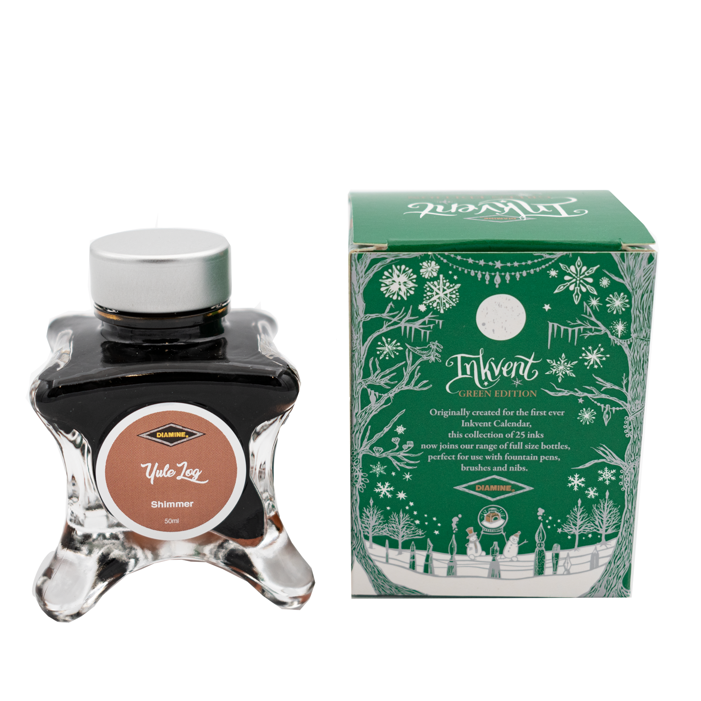 Diamine Green Edition Shimmer Ink -Yule Log