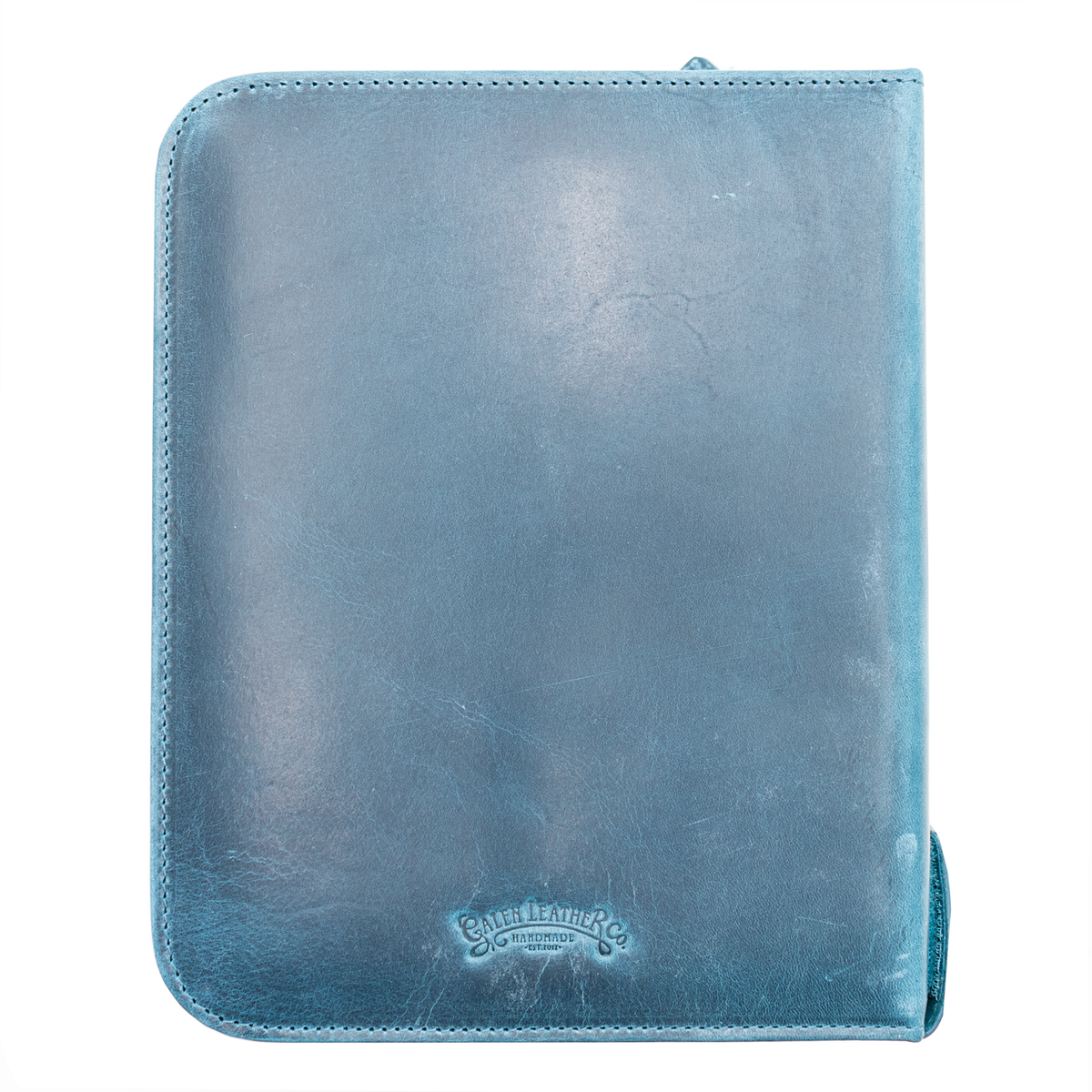 Galen Leather Co. Zippered 40 Slot Pen Case - Crazy Horse Ocean