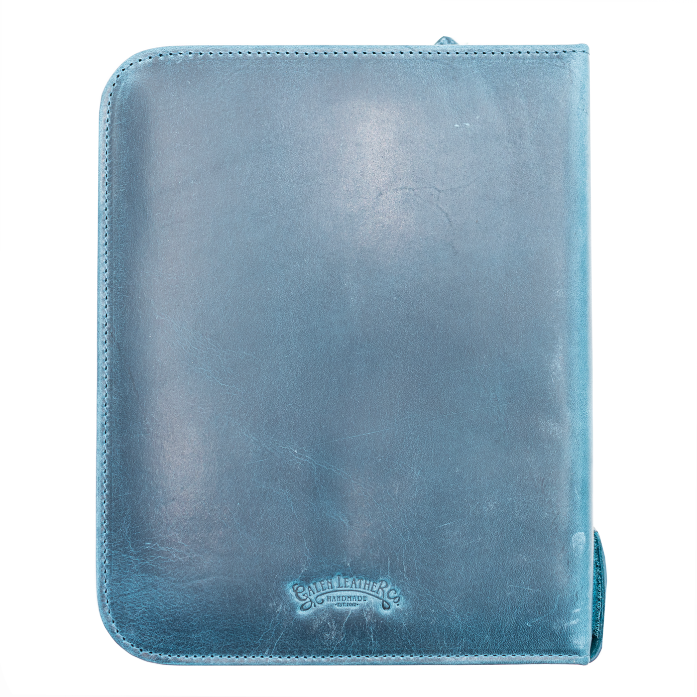 Galen Leather Co. Zippered 40 Slot Pen Case - Crazy Horse Ocean