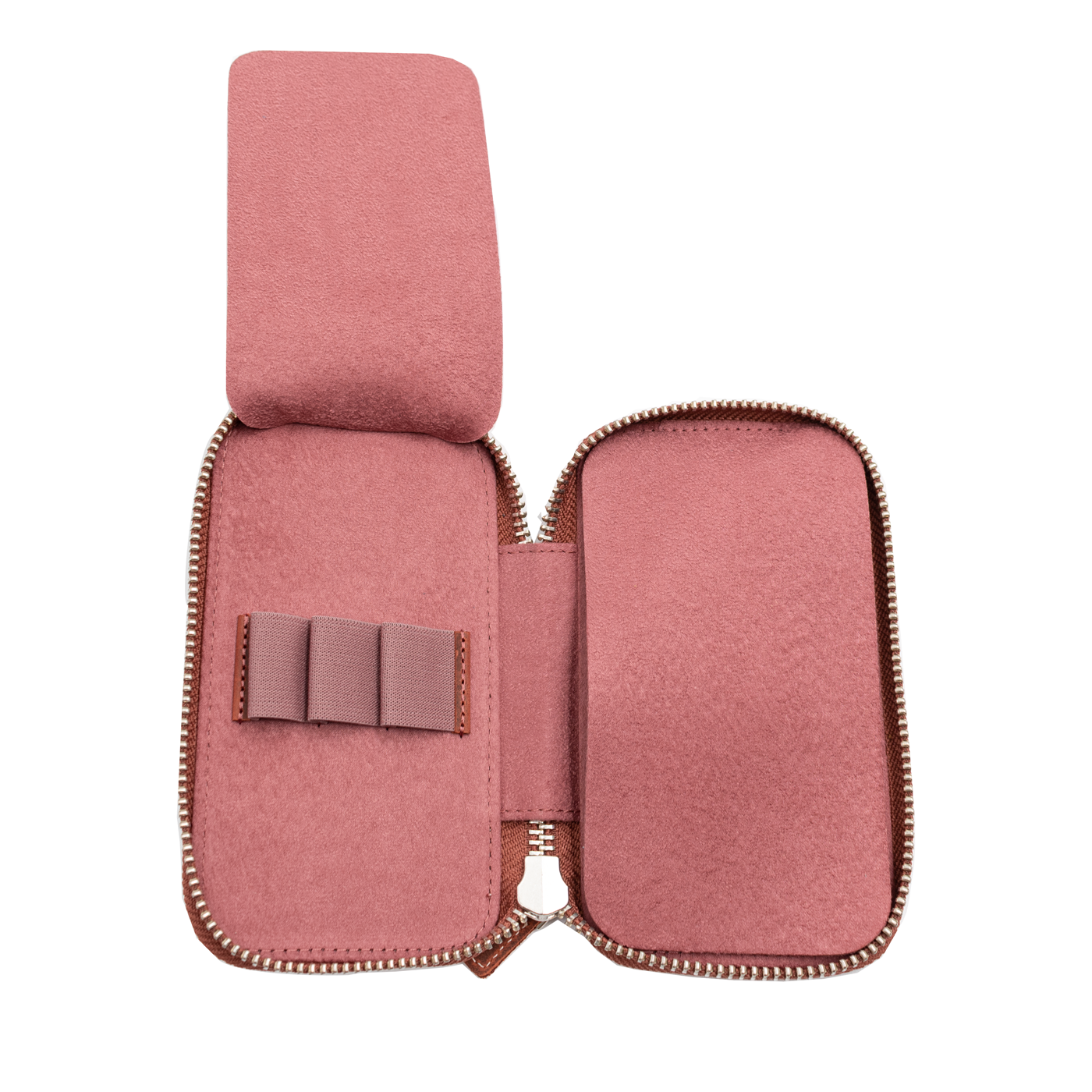 Galen Leather Co. Zippered 6 Slot Pen Case - Crazy Horse Orange