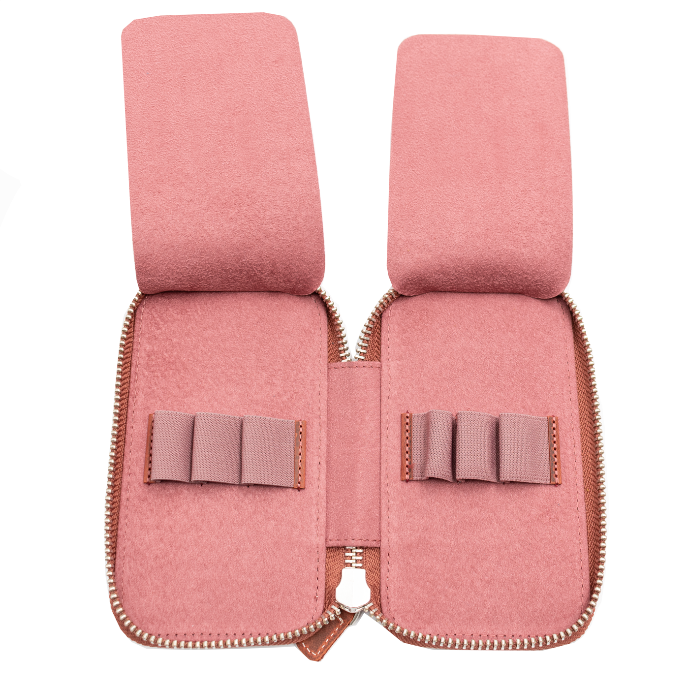 Galen Leather Co. Zippered 6 Slot Pen Case - Crazy Horse Orange