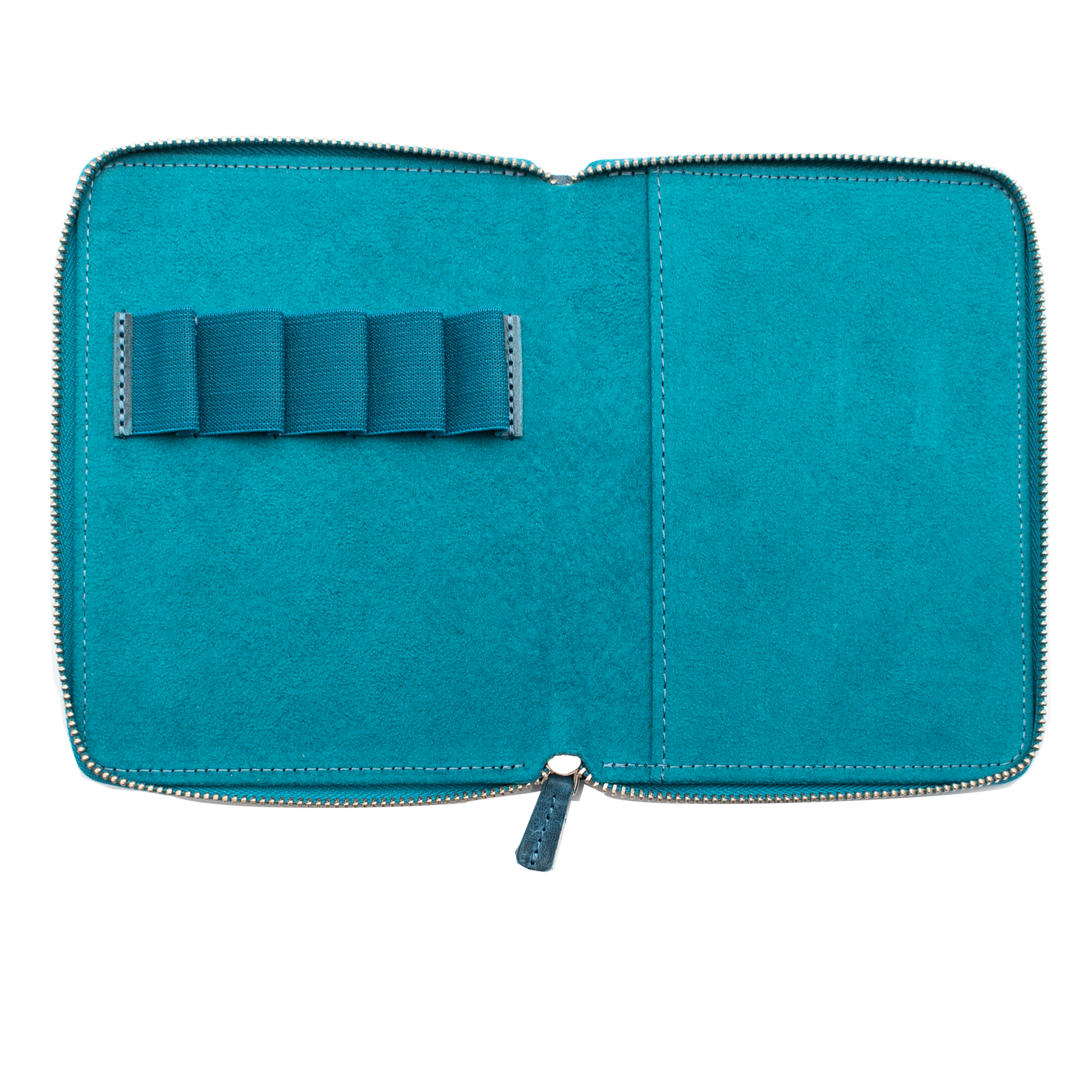 Galen Leather Co. Zippered 5 Slot Pen Case - Crazy Horse Ocean