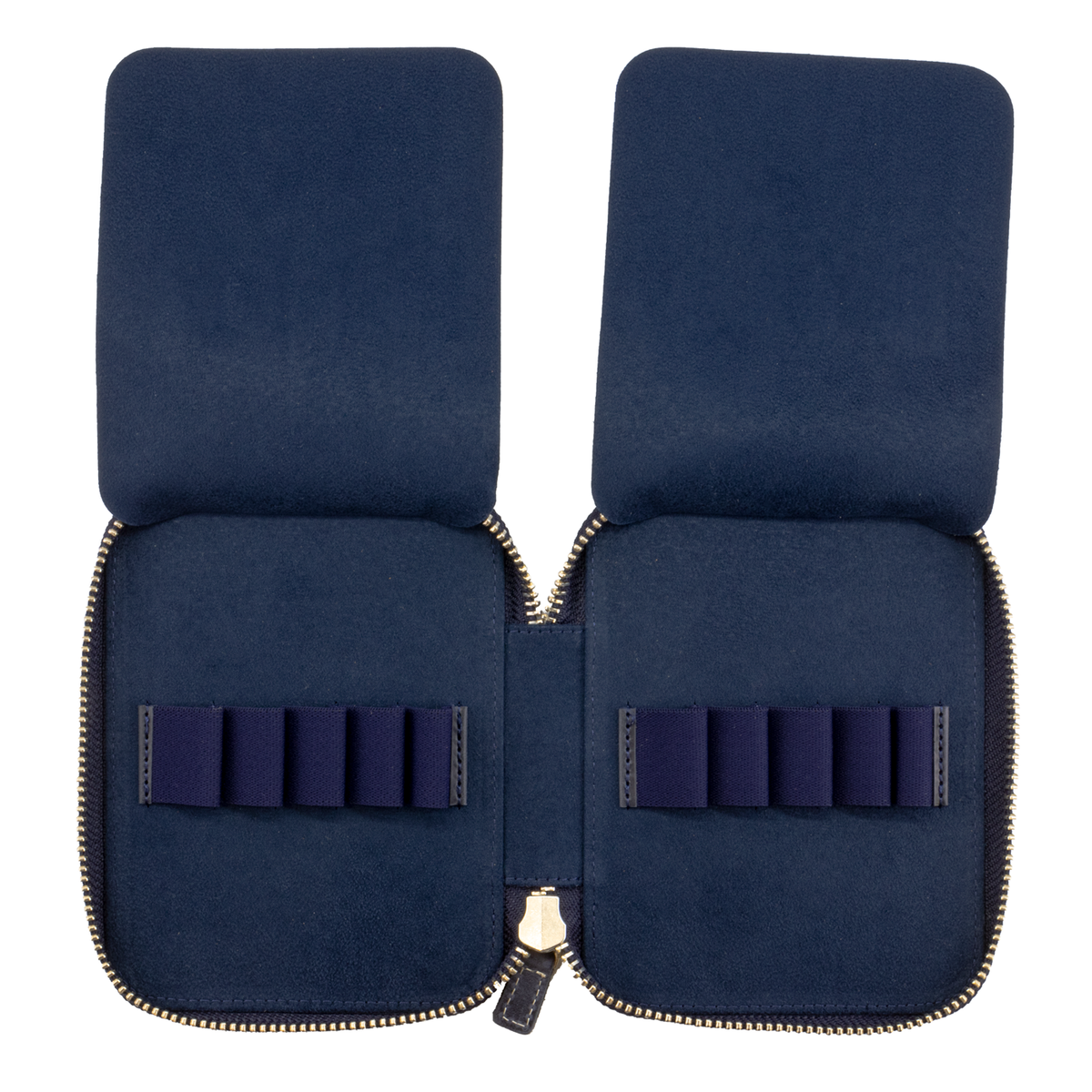 Galen Leather Co. Zippered 10 Slot Pen Case - Crazy Horse Navy