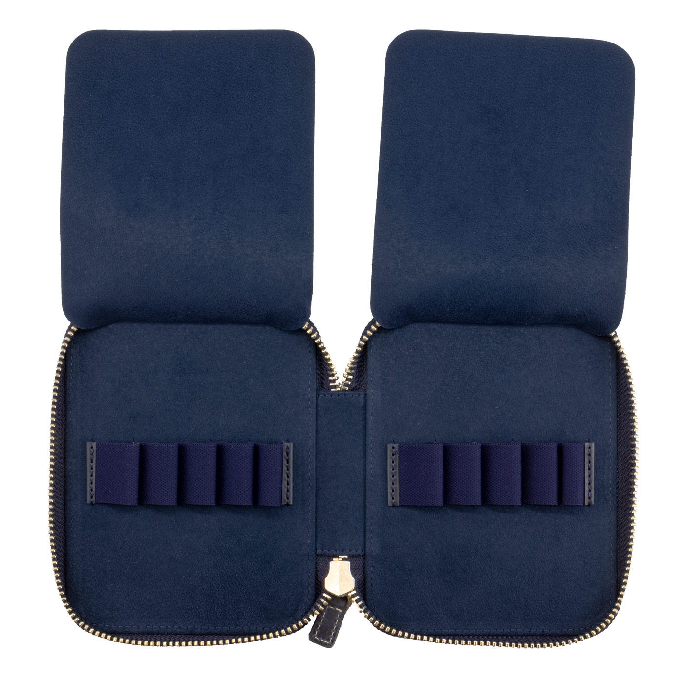 Galen Leather Co. Zippered 10 Slot Pen Case - Crazy Horse Navy