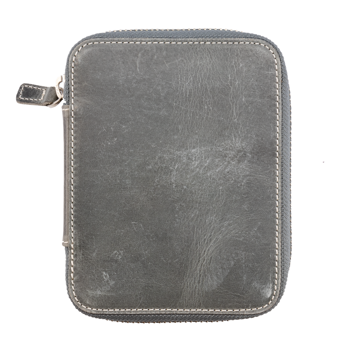 Galen Leather Co. Zippered 10 Slot Pen Case - Crazy Horse Smoky Grey
