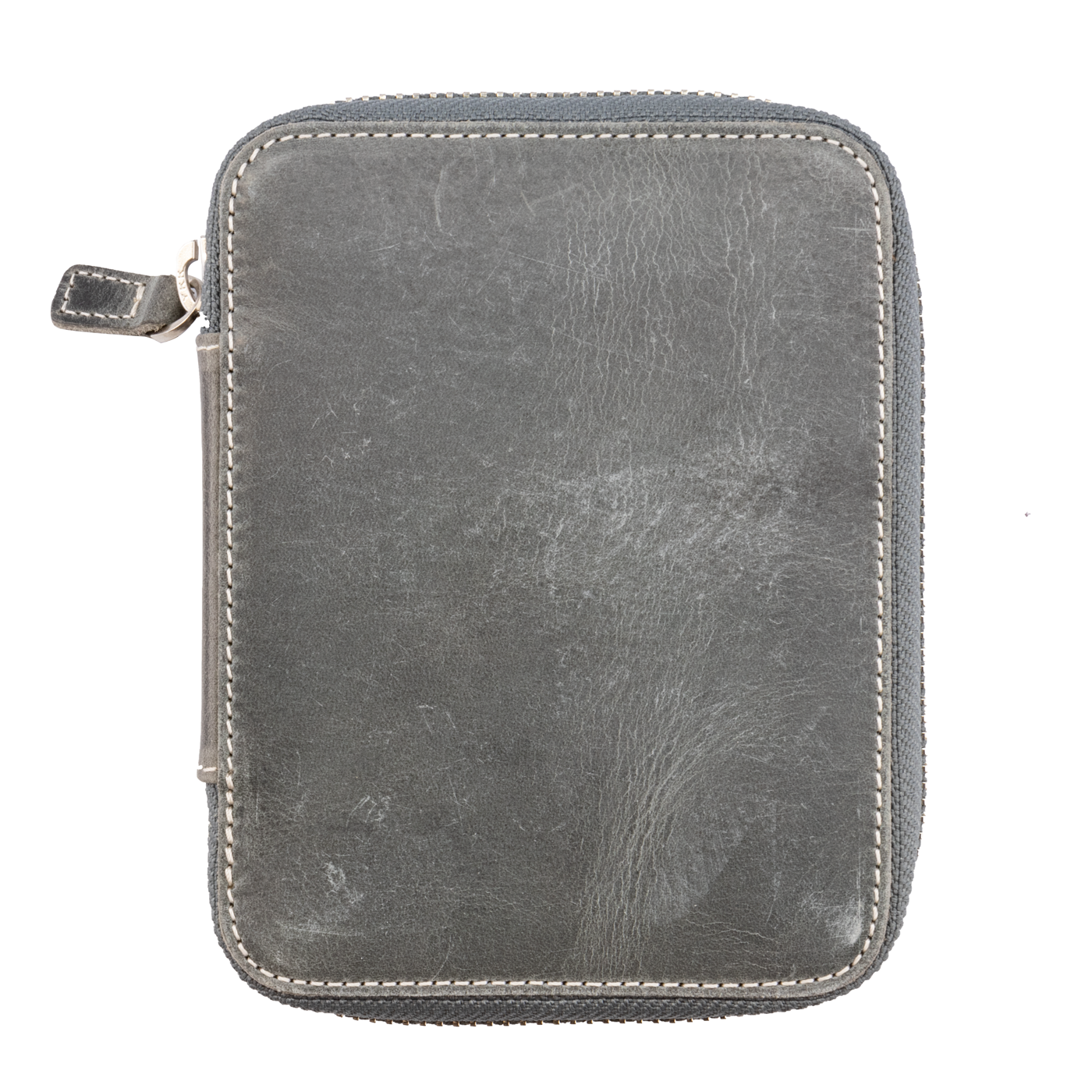 Galen Leather Co. Zippered 10 Slot Pen Case - Crazy Horse Smoky Grey