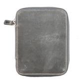 Galen Leather Co. Zippered 10 Slot Pen Case - Crazy Horse Smoky Grey