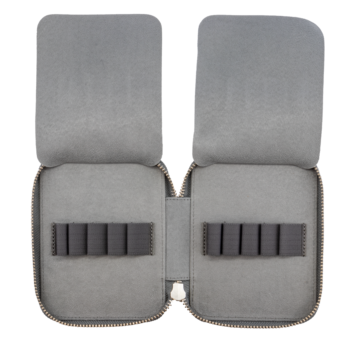 Galen Leather Co. Zippered 10 Slot Pen Case - Crazy Horse Smoky Grey