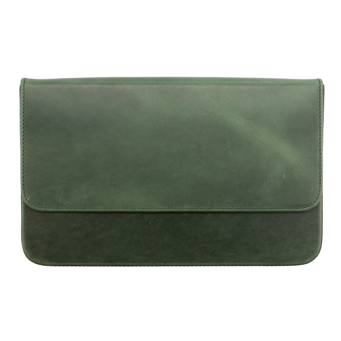 Galen Leather Co. Magnum Opus 12 Slot Hard Pen Case - Forest Green