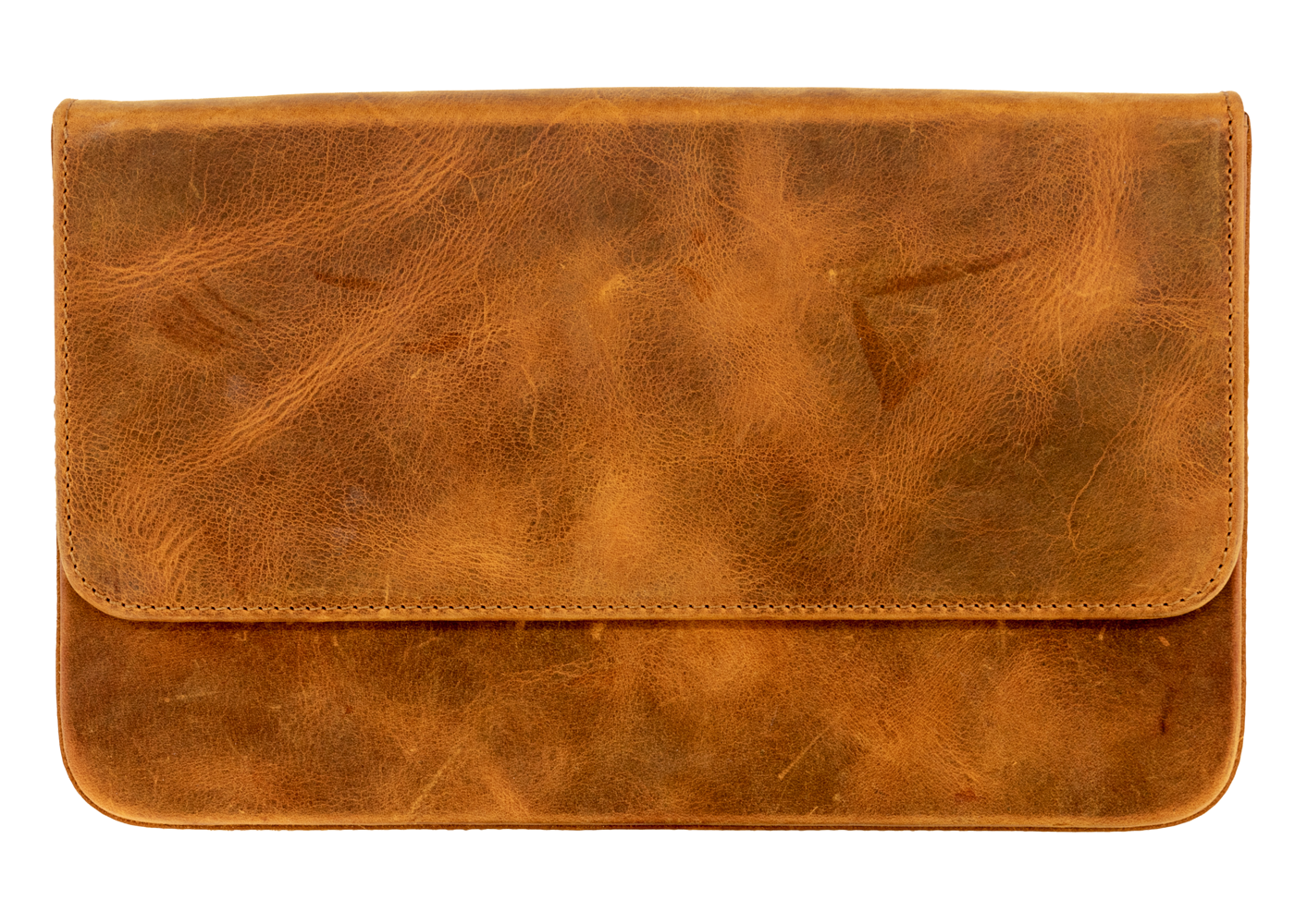 Galen Leather Co. Magnum Opus 12 Slot Hard Magnetic Pen Case- Crazy Horse Brown