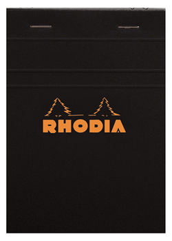 Rhodia #12 Classic Staplebound Notepad - Black