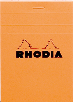 Rhodia #12 Classic Staplebound Notepad - Orange