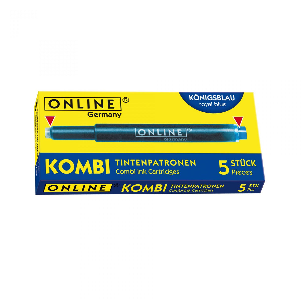 The Online Kombi Cartridge features high quality ink in a dual ended long cartridge that fits both standard international fountain pens and Lamy fountain pens. Choose from 10 different colors. *Does not work with Kaweco Sport or AL Sport pens*