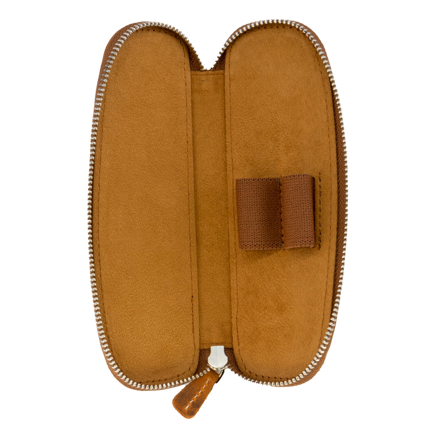 Galen Leather Co. Zippered Duo Slim Pen Case for 2 Pens - Crazy Horse Brown
