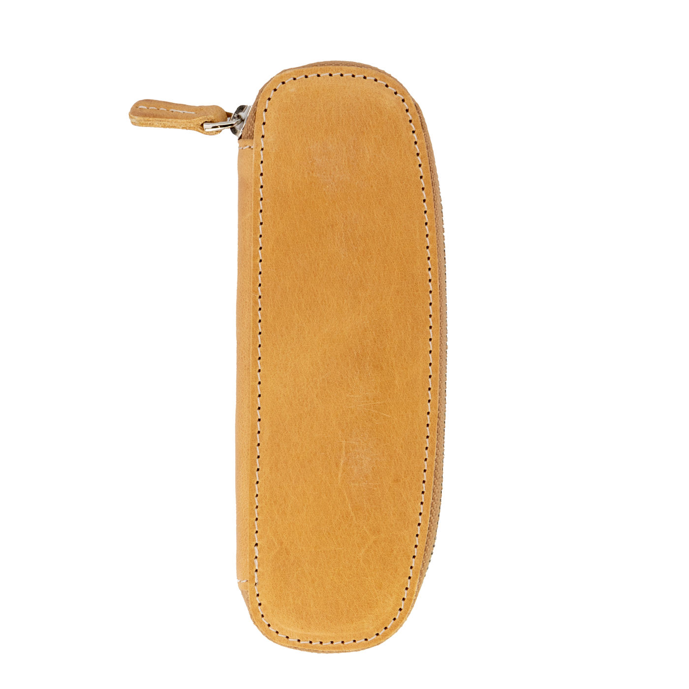 Galen Leather Co. Zippered Duo Slim Pen Case for 2 Pens - Crazy Horse Honey Ochre