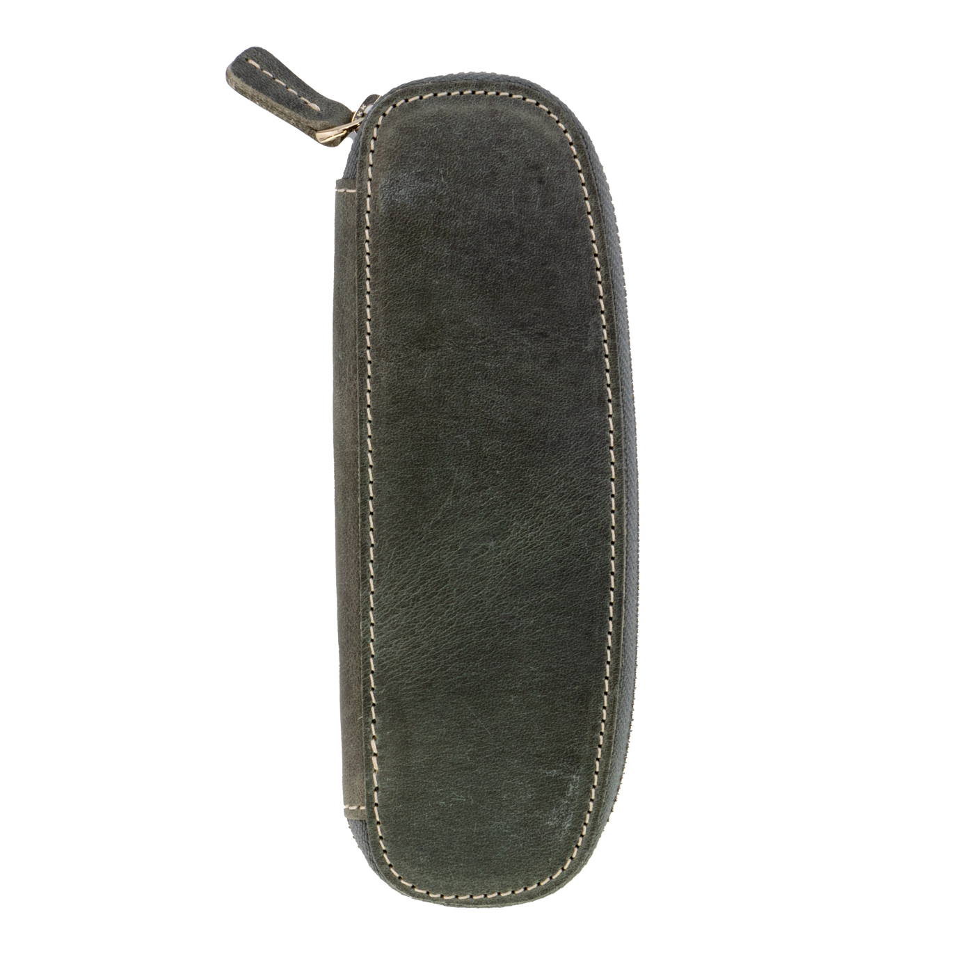 Galen Leather Co. Zippered Duo Slim Pen Case for 2 Pens - Crazy Horse Smoky