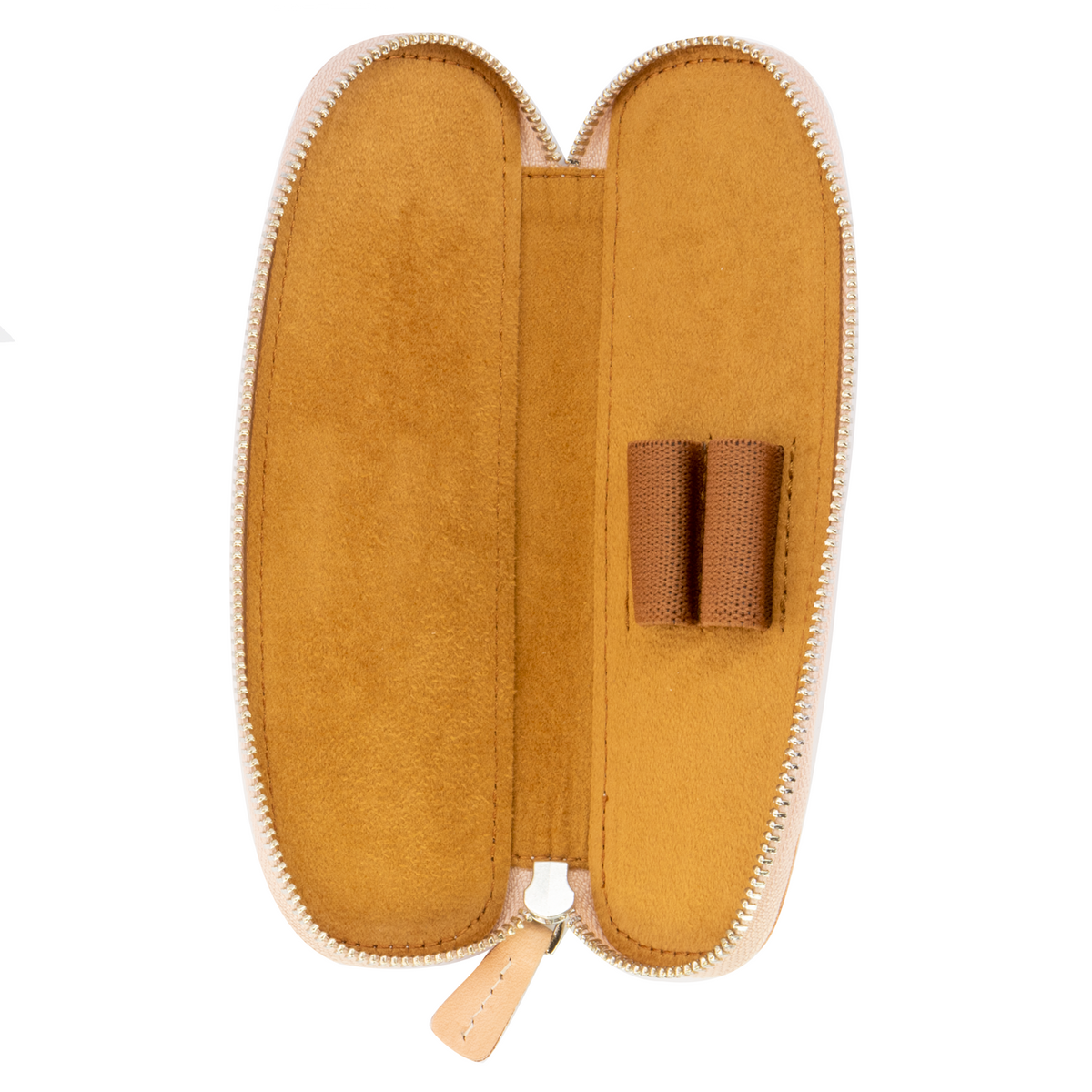 Galen Leather Co. Zippered Duo Slim Pen Case for 2 Pens - Undyed Leather