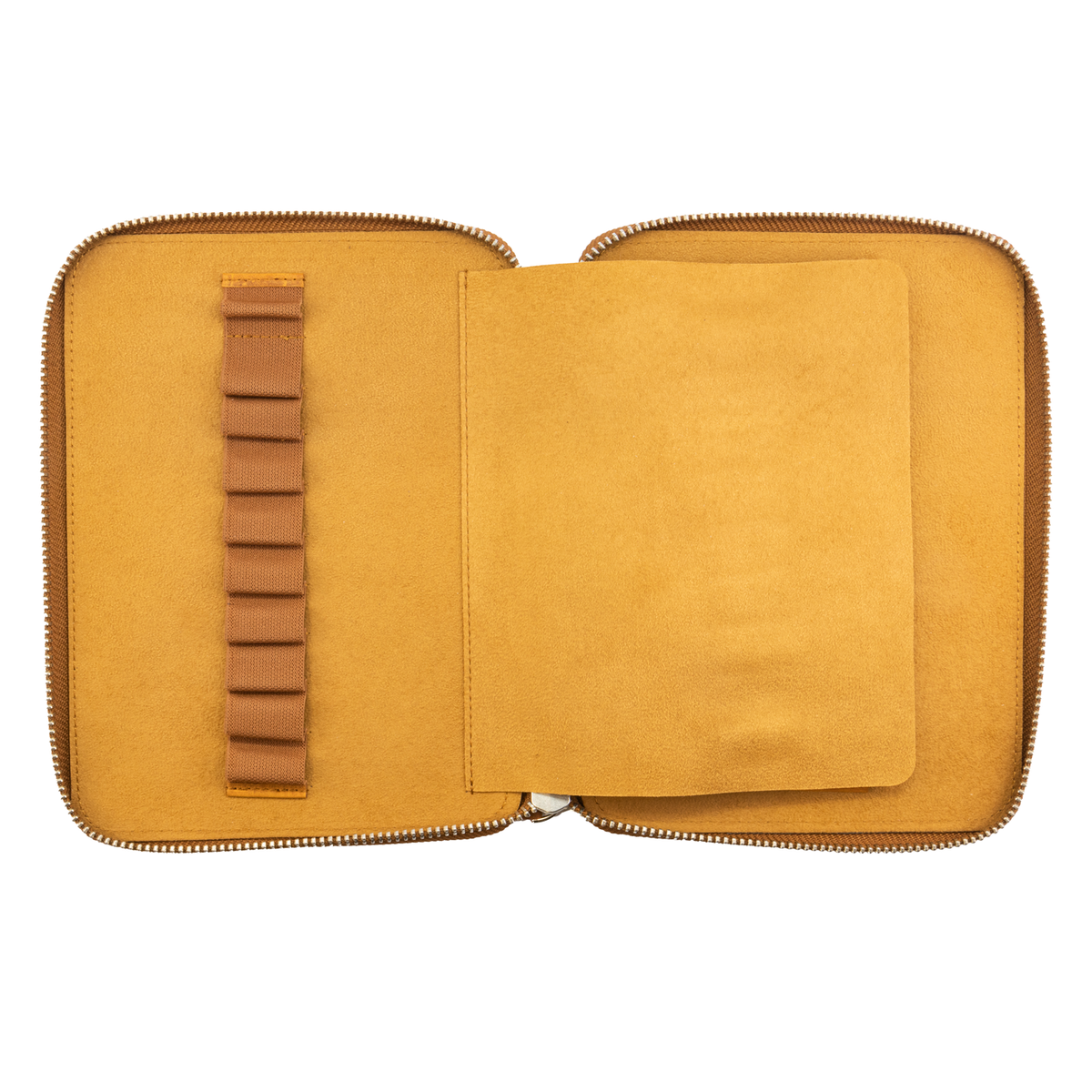 Galen Leather Co. Zippered 20 Slot Pen Case - Crazy Horse Brown