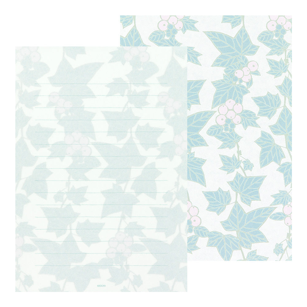 Midori Ivy Floral A5 Letter Pad