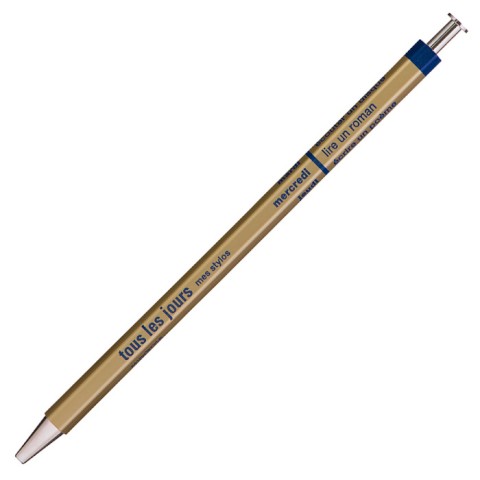 Mark's Inc. Days Wooden 0.5mm Ballpoint Pen- Gold