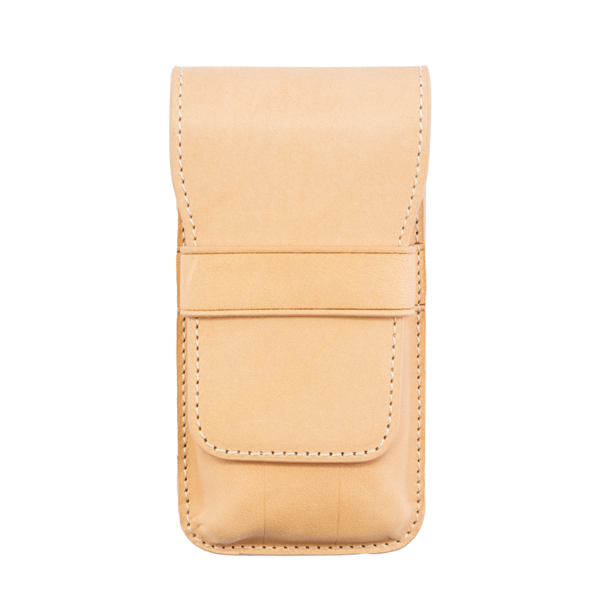 Galen Leather Co. Flap Pen Case for 3 Pens- Undyed Leather