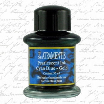 De Atramentis Pearlescent Cyan Blue Gold