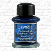 De Atramentis Pearlescent Cyan Blue Silver