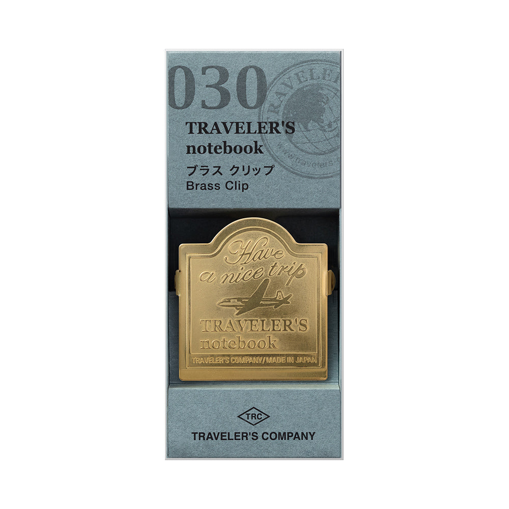 Traveler's Company Traveler's Notebook Brass Clip Airplane