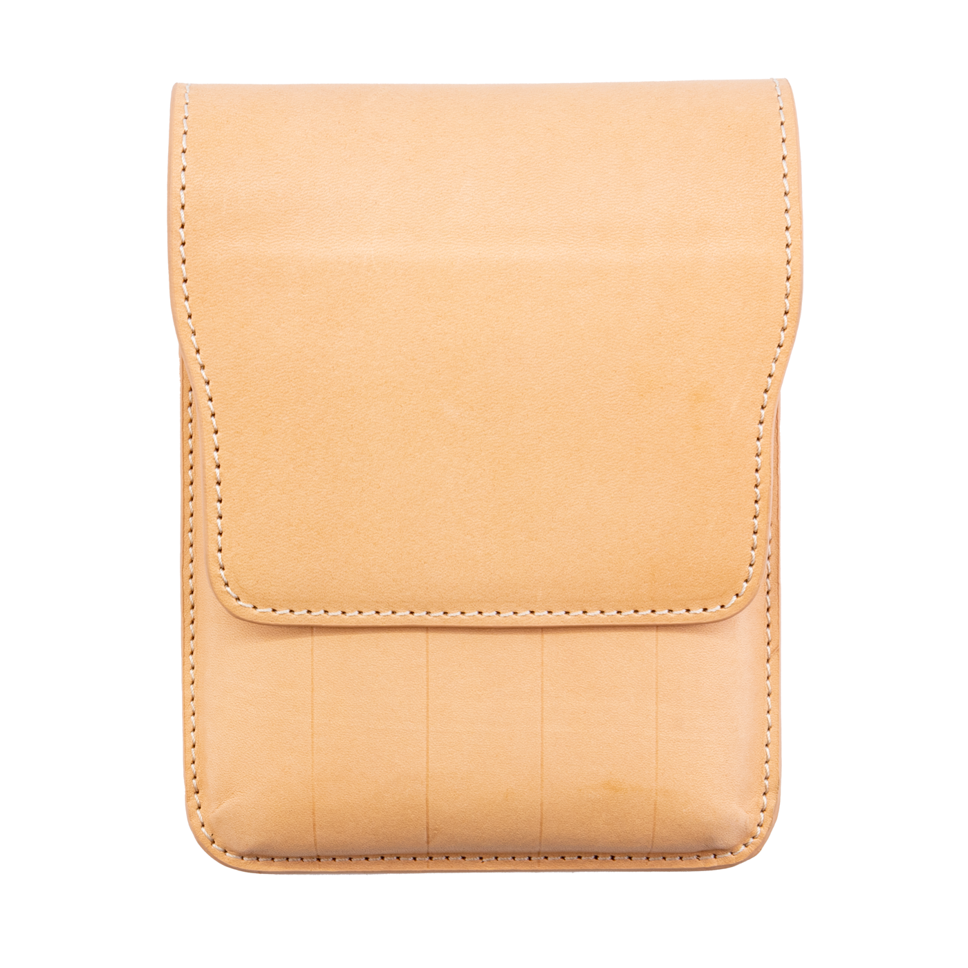 Galen Leather Co. Magnetic Flap Pen Case for 5 Pens - Undyed Leather