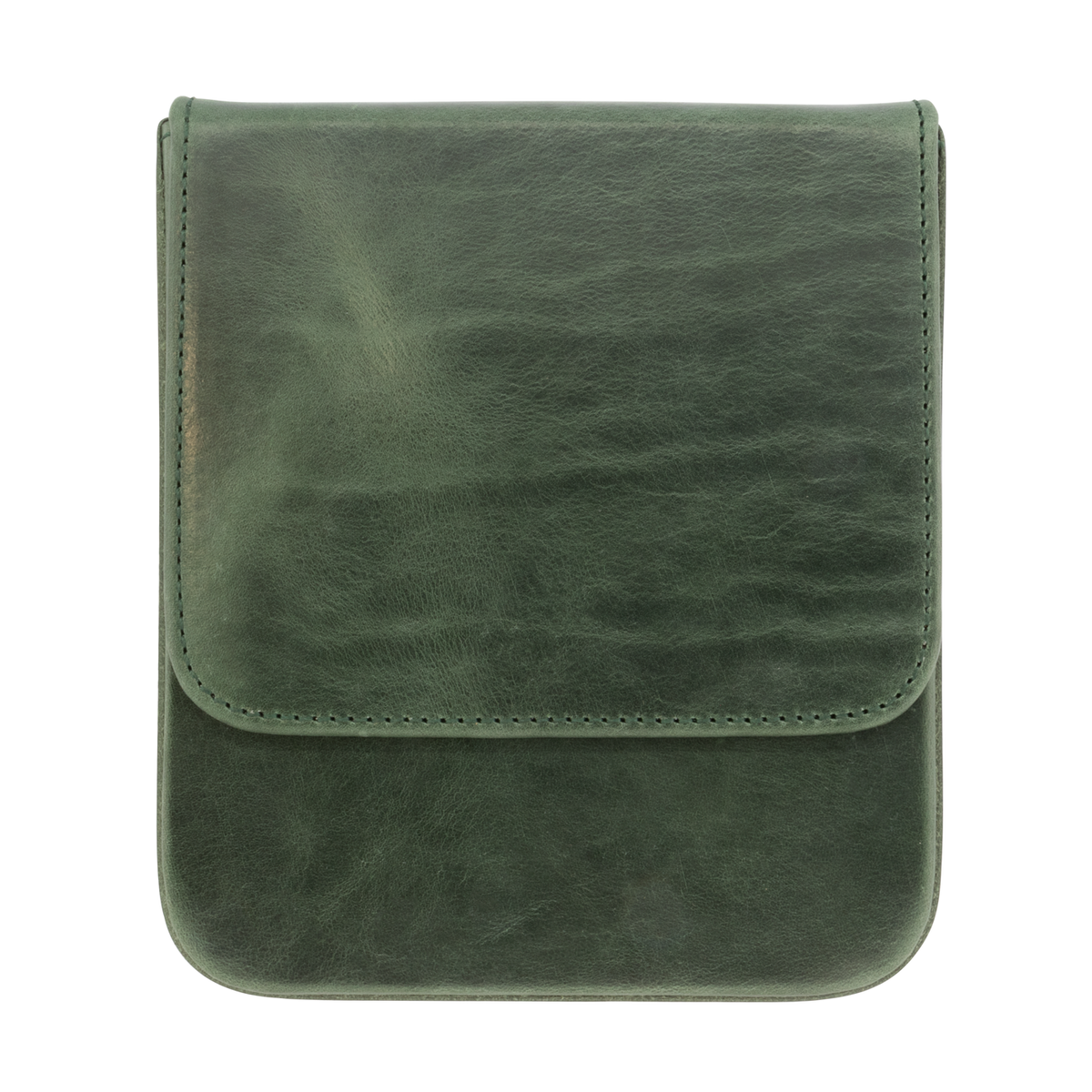 Galen Leather Co. Magnum Opus Magnetic 6 Slot Hard Pen Case - Crazy Horse Forest Green
