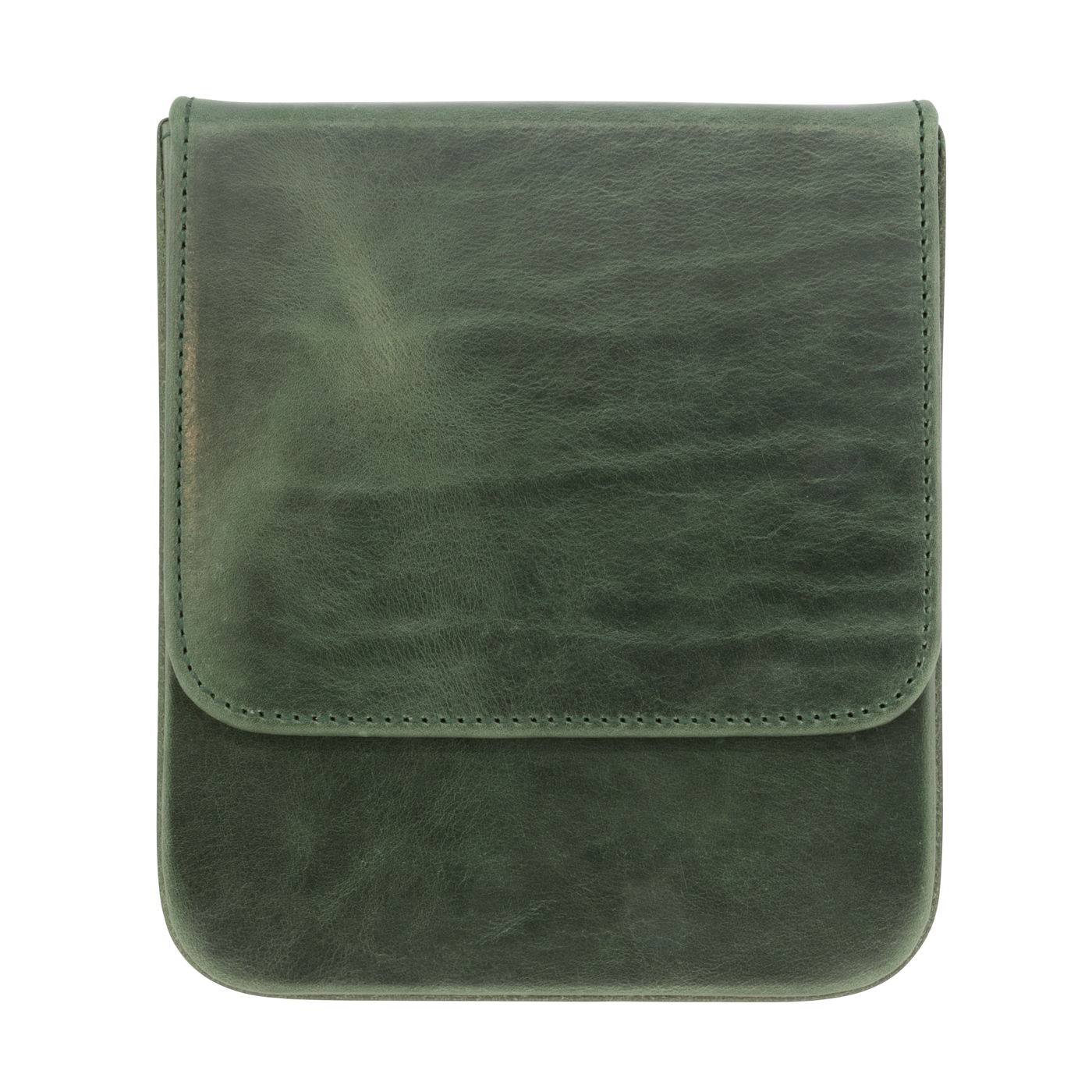 Galen Leather Co. Magnum Opus Magnetic 6 Slot Hard Pen Case - Crazy Horse Forest Green