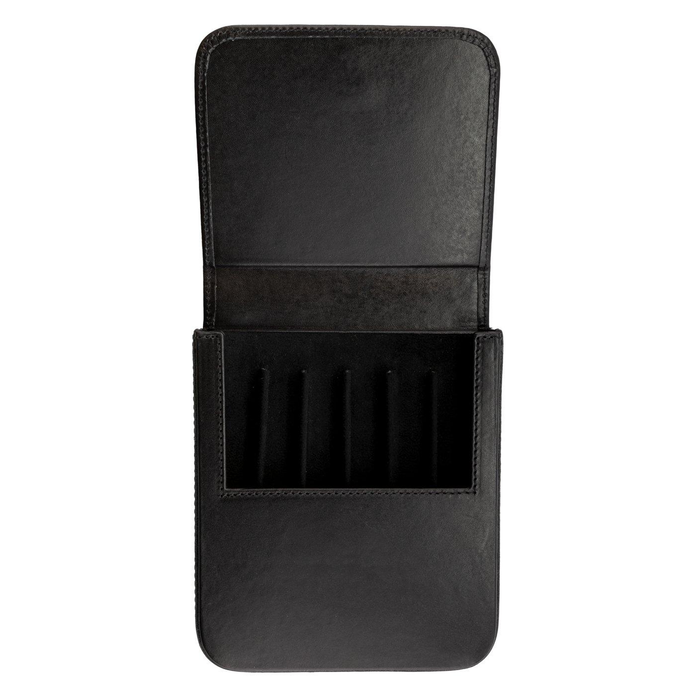 Galen Leather Co. Magnum Opus 6 Slot Magnetic Hard Pen Case - Black
