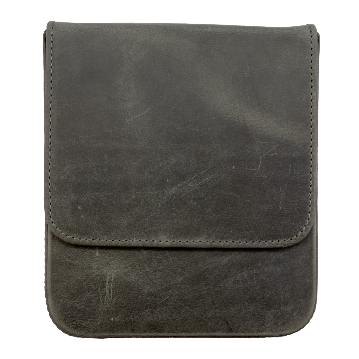 Galen Leather Co. Magnum Opus 6 Slot Magnetic Hard Pen Case - Crazy Horse Smoky