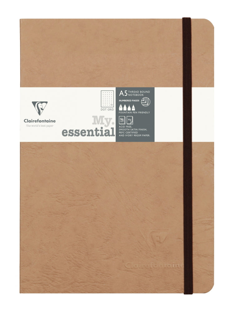 Clairefontaine My Essential A5 Notebook- Tan